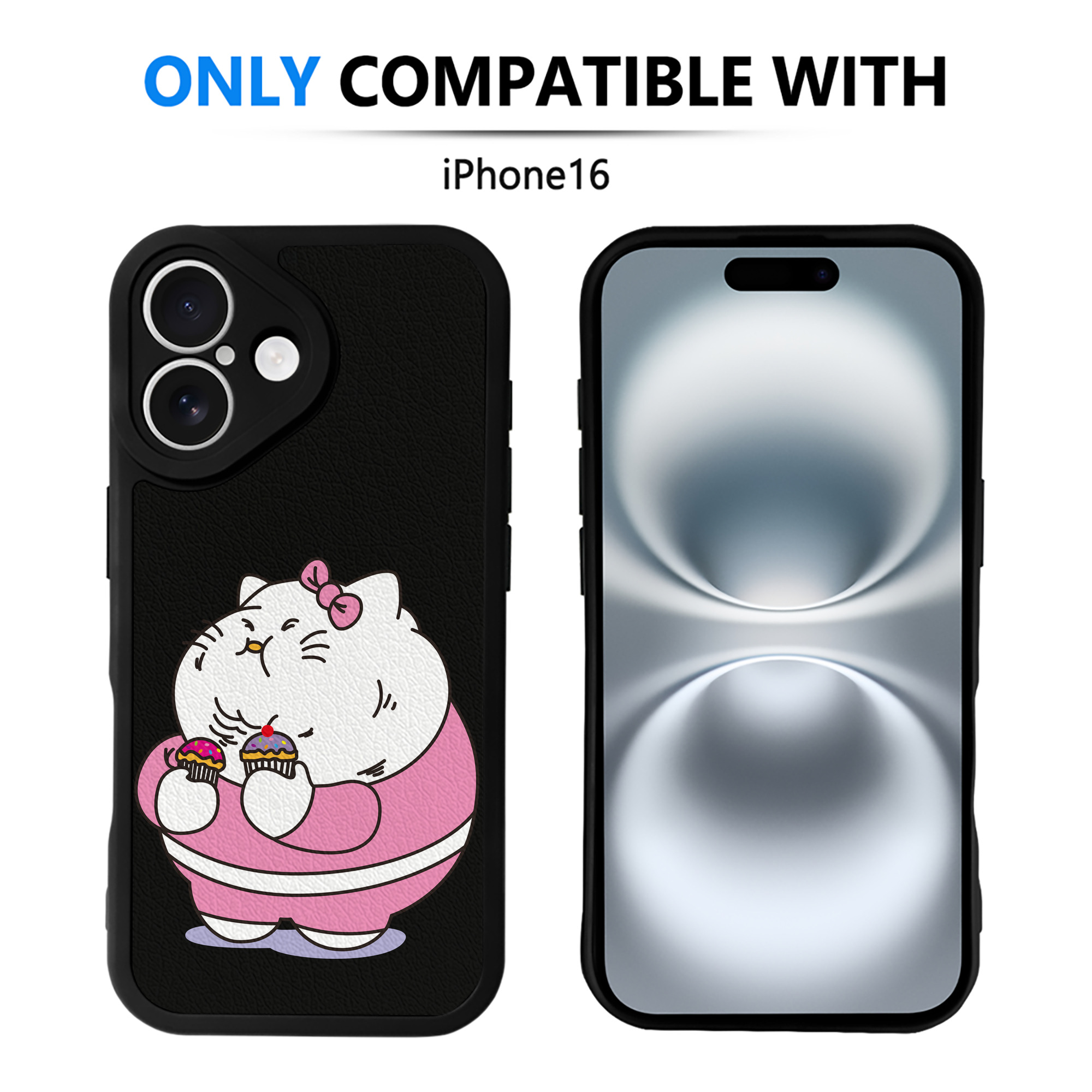 （画像用） Hello Kitty ハローキティ 【iPhone 16シリーズ対応】シリコンスマホケース（レザー調） 材質：シリコン
